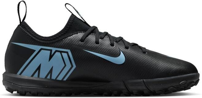 Nike Jr. Mercurial Vapor 16 Academy low top voetbalschoenen voor kleuters kids (turf) Zwart