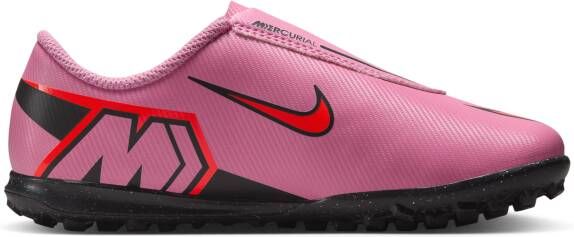 Nike Jr. Mercurial Vapor 16 Club low-top voetbalschoenen voor kleuters (turf) Roze