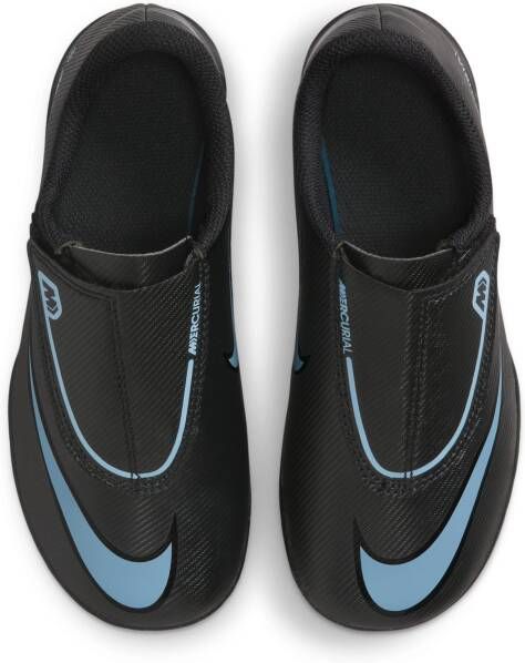 Nike Jr. Mercurial Vapor 16 Club low-top voetbalschoenen voor kleuters (turf) Zwart - Foto 4