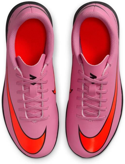 Nike Jr. Mercurial Vapor 16 Club low-top voetbalschoenen voor kleuters kids (turf) Roze - Foto 4