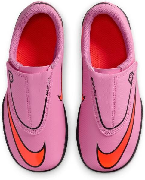 Nike Jr. Mercurial Vapor 16 Club low-top zaalvoetbalschoenen voor kleuters Roze - Foto 4