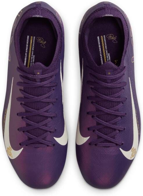 Nike Jr. Mercurial Vapor 16 Pro 'Kylian Mbappé' low-top voetbalschoenen voor kids (stevige ondergrond) Paars - Foto 4