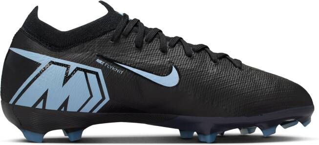 Nike Jr. Mercurial Vapor 16 Pro low-top voetbalschoenen voor kleuters kids (stevige ondergrond) Zwart