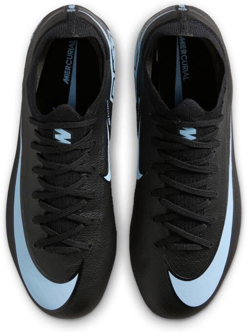 Nike Jr. Mercurial Vapor 16 Pro low-top voetbalschoenen voor kleuters kids (stevige ondergrond) Zwart