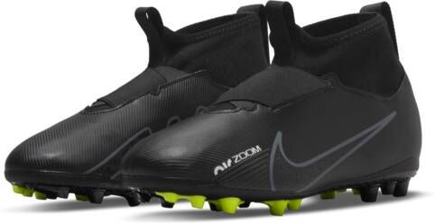 Nike Jr. Mercurial Zoom Superfly 9 Academy AG Voetbalschoenen voor kleuters kids(kunstgras) Zwart
