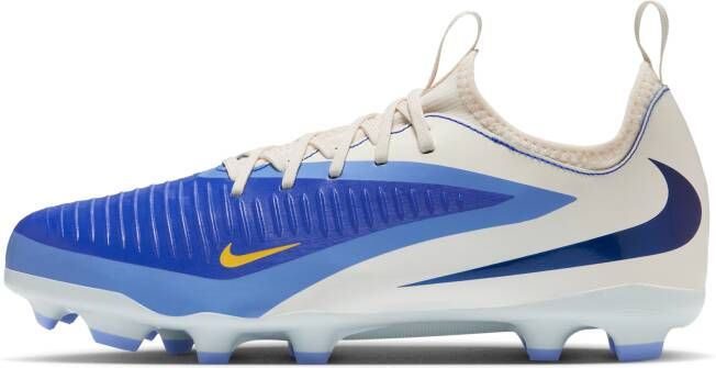 Nike Jr. Phantom 6 Low Academy LV8 voetbalschoenen voor kids (meerdere ondergronden) Blauw