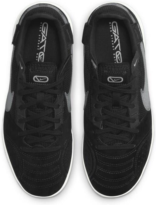 Nike Jr. Streetgato low top voetbalschoenen voor kleuters kids Zwart