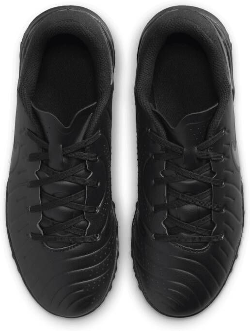 Nike Jr. Tiempo Legend 10 Academy low-top voetbalschoenen voor kleuters kids (turf) Zwart