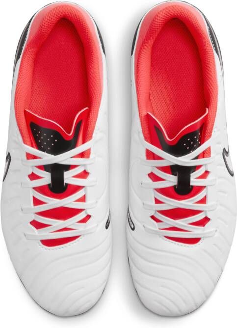 Nike Jr. Tiempo Legend 10 Academy low-top voetbalschoenen voor kleuters kids (meerdere ondergronden) Wit