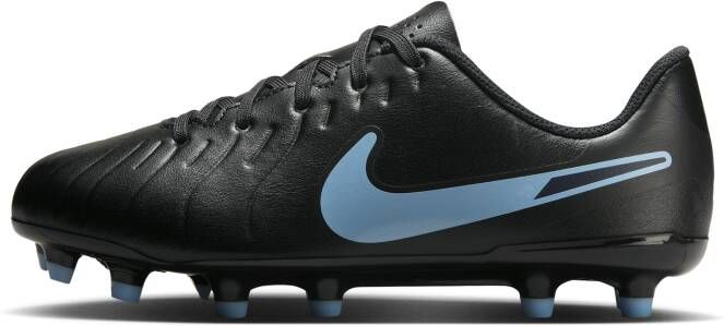 Nike Jr. Tiempo Legend 10 Club low top voetbalschoenen voor kleuters kids (meerdere ondergronden) Zwart
