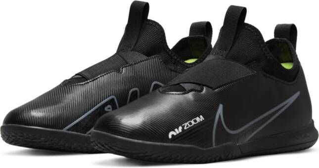 Nike Jr. Zoom Mercurial Vapor 15 Academy IC Zaalvoetbalschoen voor kleuters kids Zwart