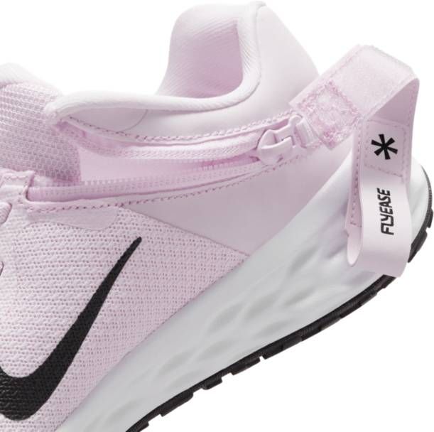 Nike Revolution 6 FlyEase Eenvoudig aan en uit te trekken hardloopschoenen voor kids (straat) Zwart - Foto 3