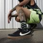 Nike Leren Lage Schoen Zwart Wit Geel Black Heren - Thumbnail 7