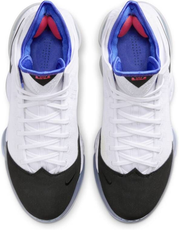 Nike Lebron 19 Low White Black Medium Blue Siren Red Schoenmaat 44 1 2 Basketball Performance Low DH1270 100 - Foto 4