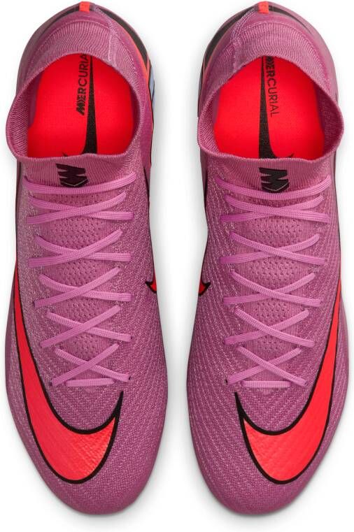 Nike Mercurial Superfly 10 Elite high top voetbalschoenen (stevige ondergrond) Roze