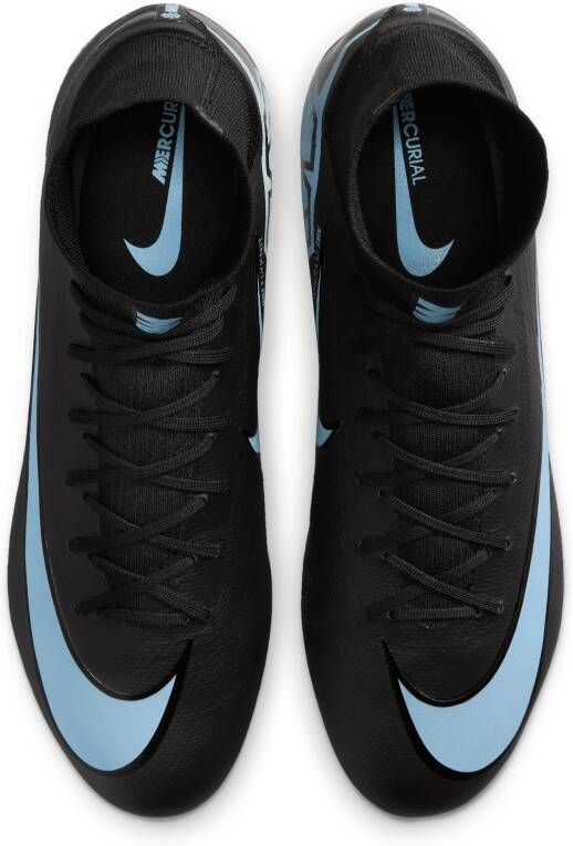 Nike Mercurial Superfly 10 Pro high-top voetbalschoenen (stevige ondergrond) Zwart