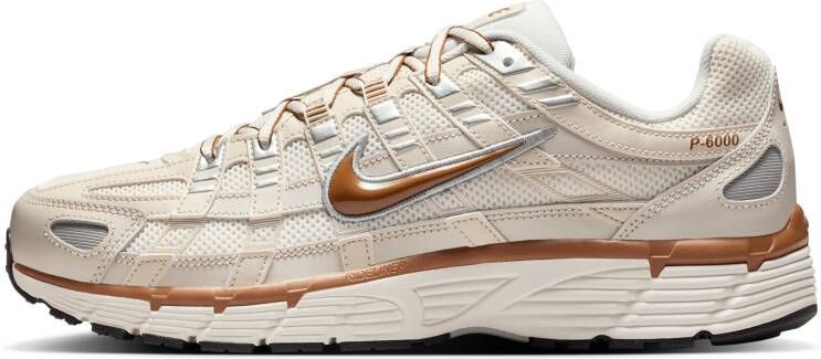 Nike P-6000 Heren Schoenen Beige Maat: 42.5 Mesh Synthetisch Foot Locker