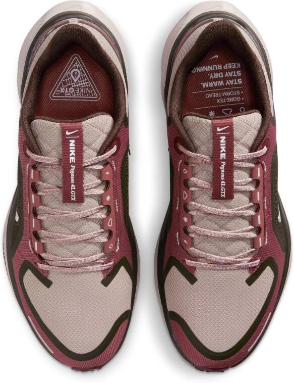 Nike Pegasus 41 GORE-TEX waterdichte hardloopschoenen voor dames (straat) Bruin