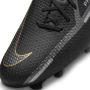 Nike Phantom GT 2 Academy FG Voetbalschoenen Black Metallic Gold Dark Grey Metallic Dark Grey - Thumbnail 3