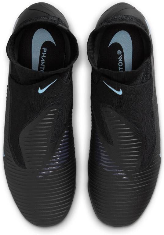 Nike Phantom 6 High Pro voetbalschoenen (stevige ondergrond) Zwart