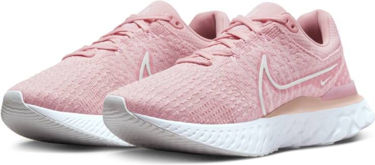Nike React Infinity Run Flyknit 3 Hardloopschoenen voor dames (straat) Roze