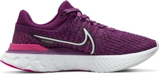 Nike React Infinity Run Flyknit 3 Hardloopschoenen voor dames(straat) Paars