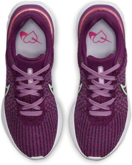 Nike React Infinity Run Flyknit 3 Hardloopschoenen voor dames(straat) Paars