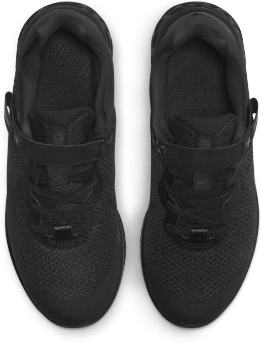 Nike Revolution 6 FlyEase Eenvoudig aan en uit te trekken hardloopschoenen voor kids (straat) Zwart