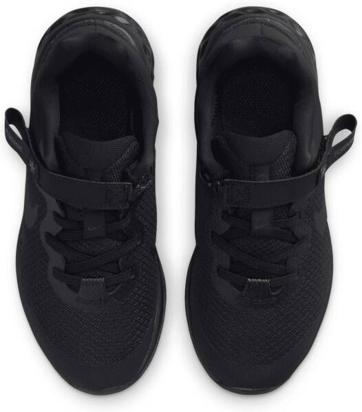 Nike Revolution 6 FlyEase Eenvoudig aan en uit te trekken kleuterschoenen Zwart
