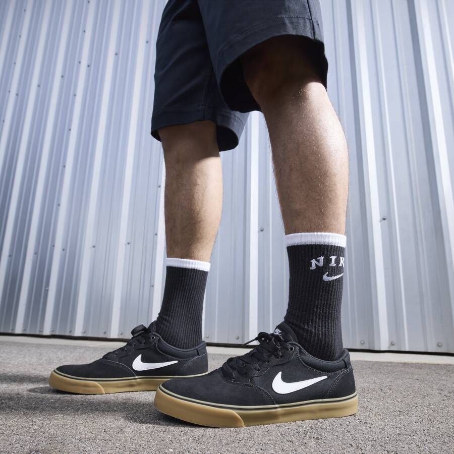 Nike SB Chron 2 Skateschoen Black Black Gum Light Brown White Heren - Foto 10