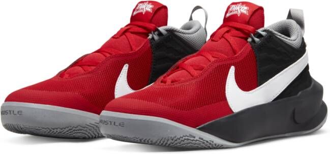 Nike Team Hustle D 10 Basketbalschoenen voor kids Rood