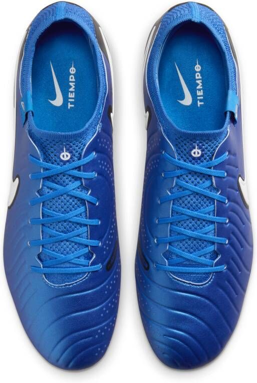 Nike Tiempo Legend 10 Elite low top voetbalschoenen (stevige ondergrond) Blauw - Foto 4