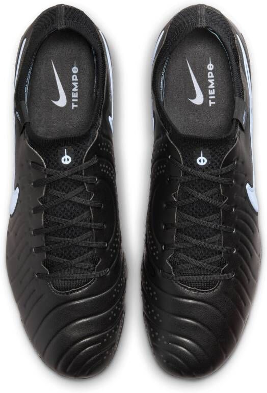 Nike Tiempo Legend 10 Elite low top voetbalschoenen (stevige ondergrond) Zwart