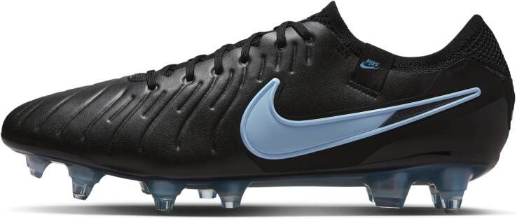 Nike Tiempo Legend 10 Elite low top voetbalschoenen (zachte ondergrond) Zwart