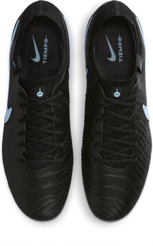 Nike Tiempo Legend 10 Elite low top voetbalschoenen (zachte ondergrond) Zwart