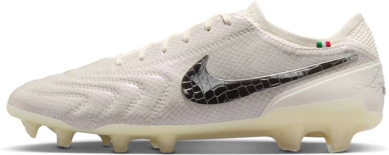 Nike Tiempo Legend 10 Elite LUXE low-top voetbalschoenen (stevige ondergrond) Wit