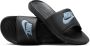 Nike Victori One Slippers Zwart Lichtblauw - Thumbnail 3