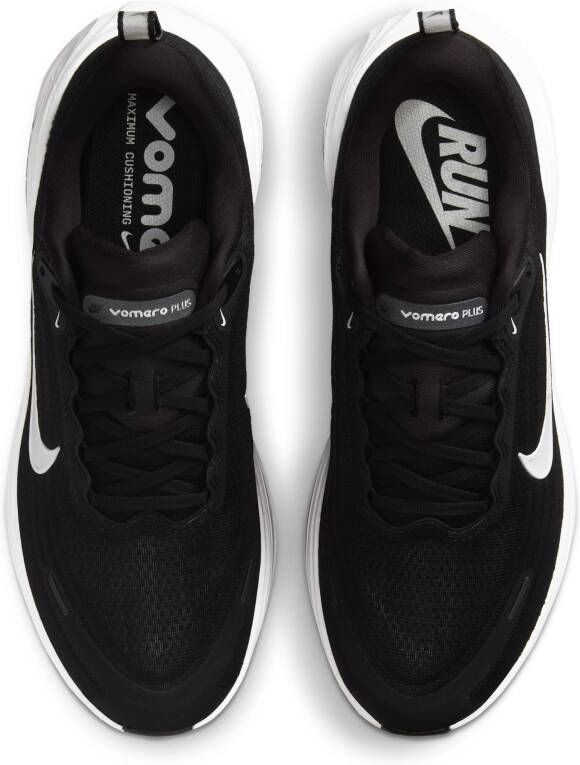 Nike Vomero Plus hardloopschoenen voor heren (extra breed straat) Zwart