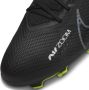 Nike Zoom Mercurial Vapor 15 Pro Gras Voetbalschoenen (FG) Zwart Grijs Neon Geel - Thumbnail 3