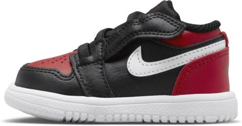 Jordan 1 Low Bred Td Black Gym Red-White Sneakers toddler CI3436-066