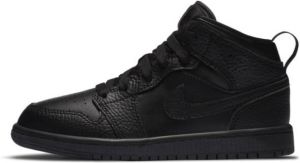 Jordan 1 Mid Kleuterschoen Zwart