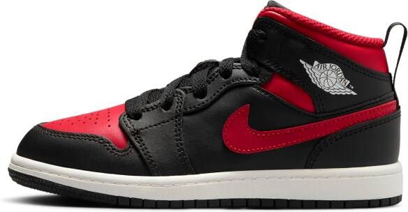 Jordan 1 Mid Kleuterschoenen Zwart