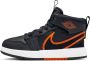 Jordan 1 Mid Unisex Schoenen Zwart Maat: 33.5 Mesh Synthetisch Foot Locker - Thumbnail 1