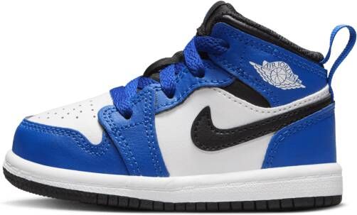 Jordan Aj1 Mid Unisex Schoenen Blauw Maat: 23.5 Mesh Synthetisch Foot Locker