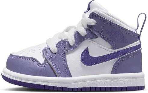 Jordan 1 Mid Schoenen voor baby's peuters Paars
