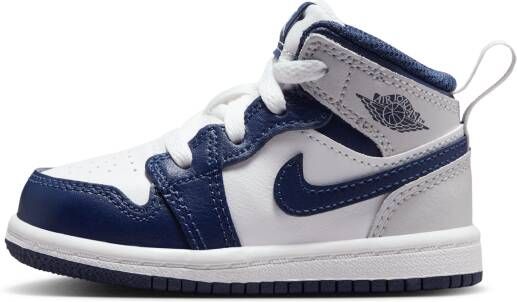 Jordan Aj1 Mid Unisex Schoenen Wit Maat: 19.5 Leer Foot Locker