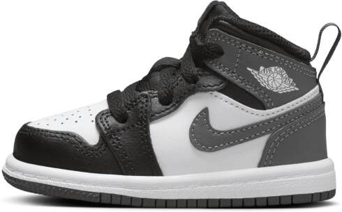 Jordan Aj1 Mid Unisex Schoenen Zwart Maat: 19.5 Leer Foot Locker