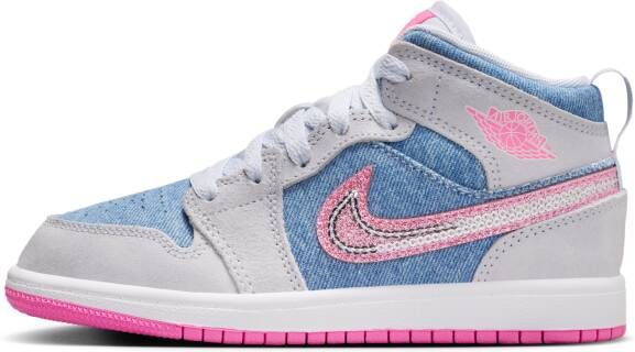 Jordan 1 Mid SE kleuterschoenen Blauw