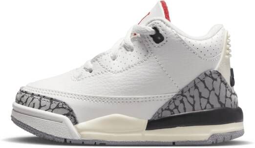Jordan 3 Retro (Td) Summit White Fire Red-Black-Cement Grey Sneakers toddler DM0968-100