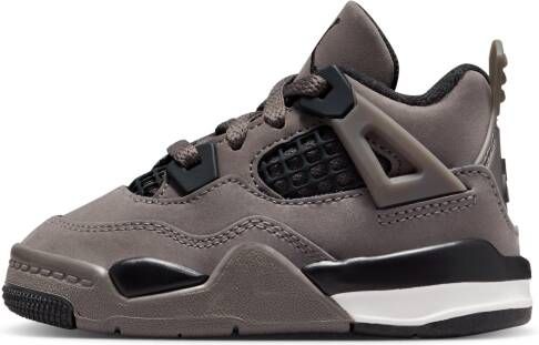 Jordan  4 Retro 'Cave Stone and Black' schoenen voor baby's peuters Grijs